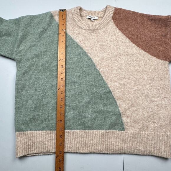 Madewell Sweater Womens Medium Tan Wool Camel Blend Cedarbrook Neutral Cozy Knit - Picture 9 of 11